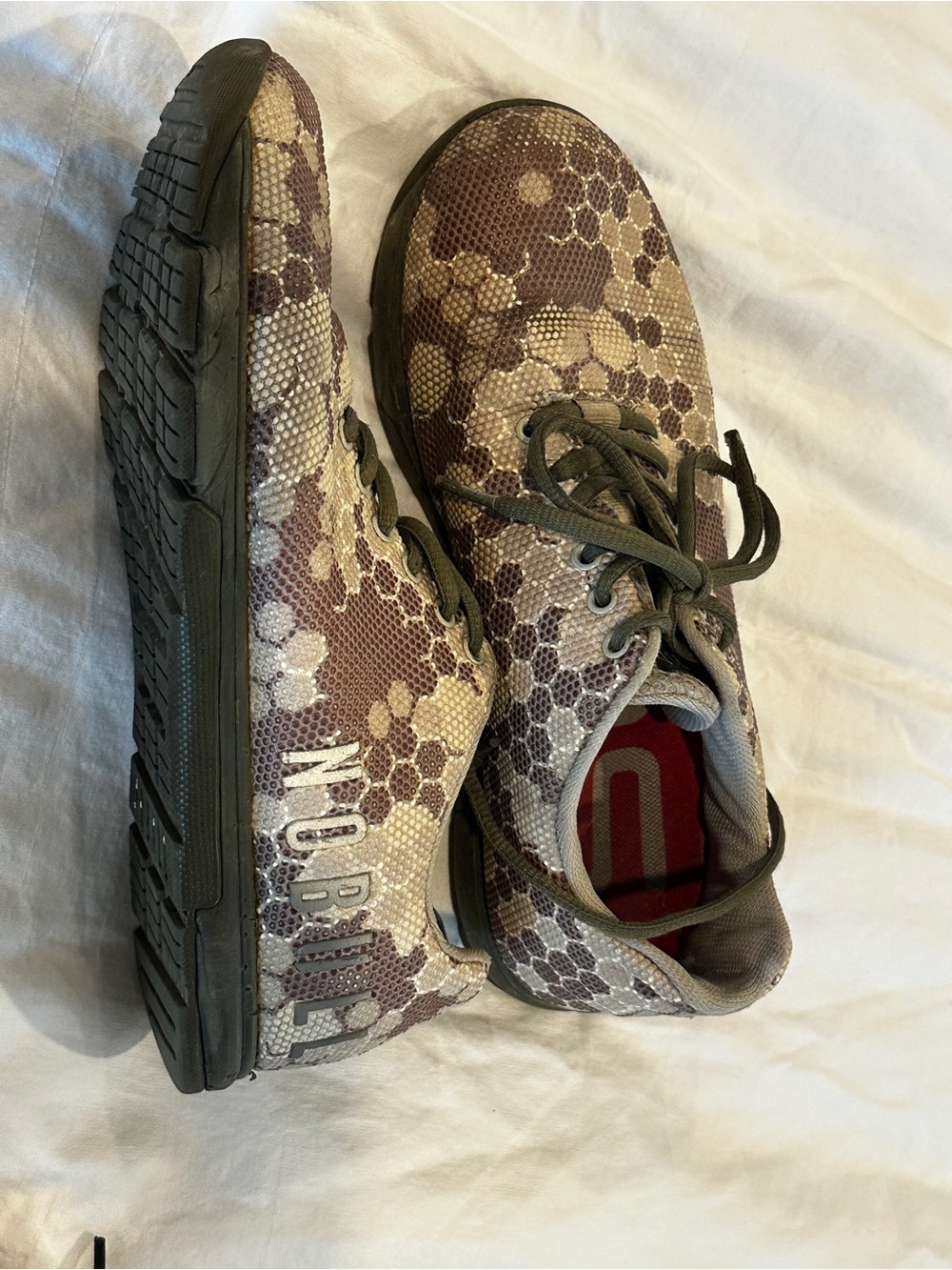 NOBULL Olive Green and Brown Camouflage Training Shoes - Picture 2 of 5